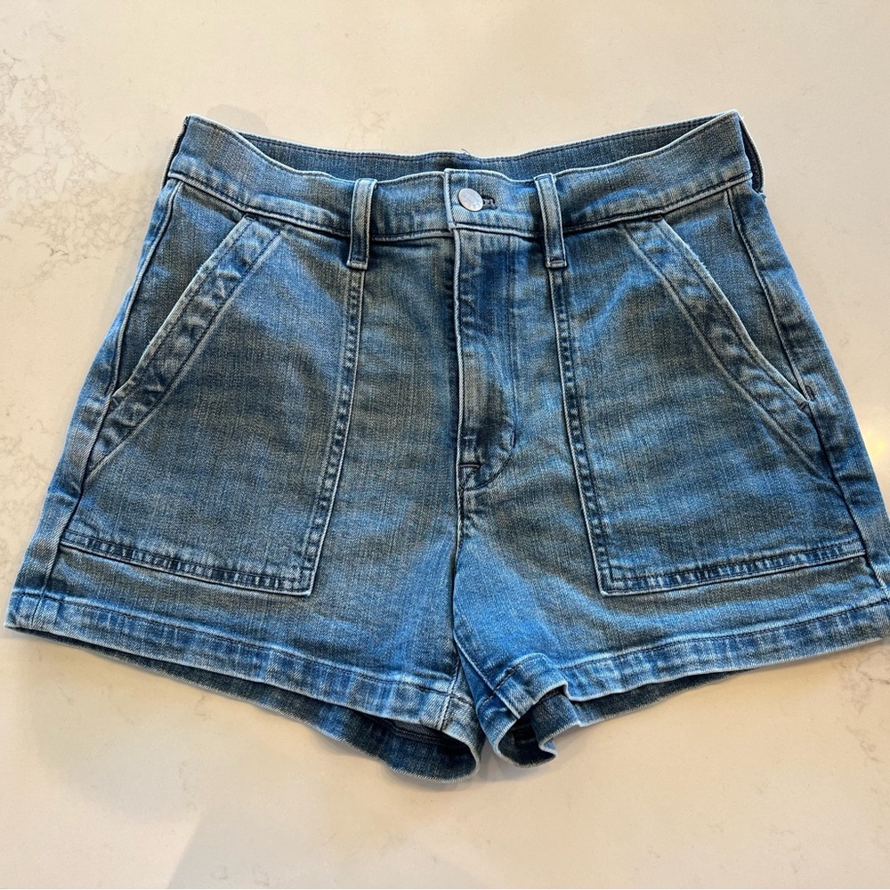 J. Crew Factory Blue Jean Shorts High-Waisted Vintage
